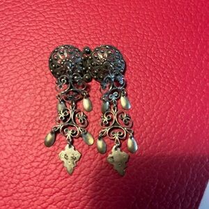 Vintage Norwegian Filigree Silver Collar Solje/Brooch for bunad/folk costume